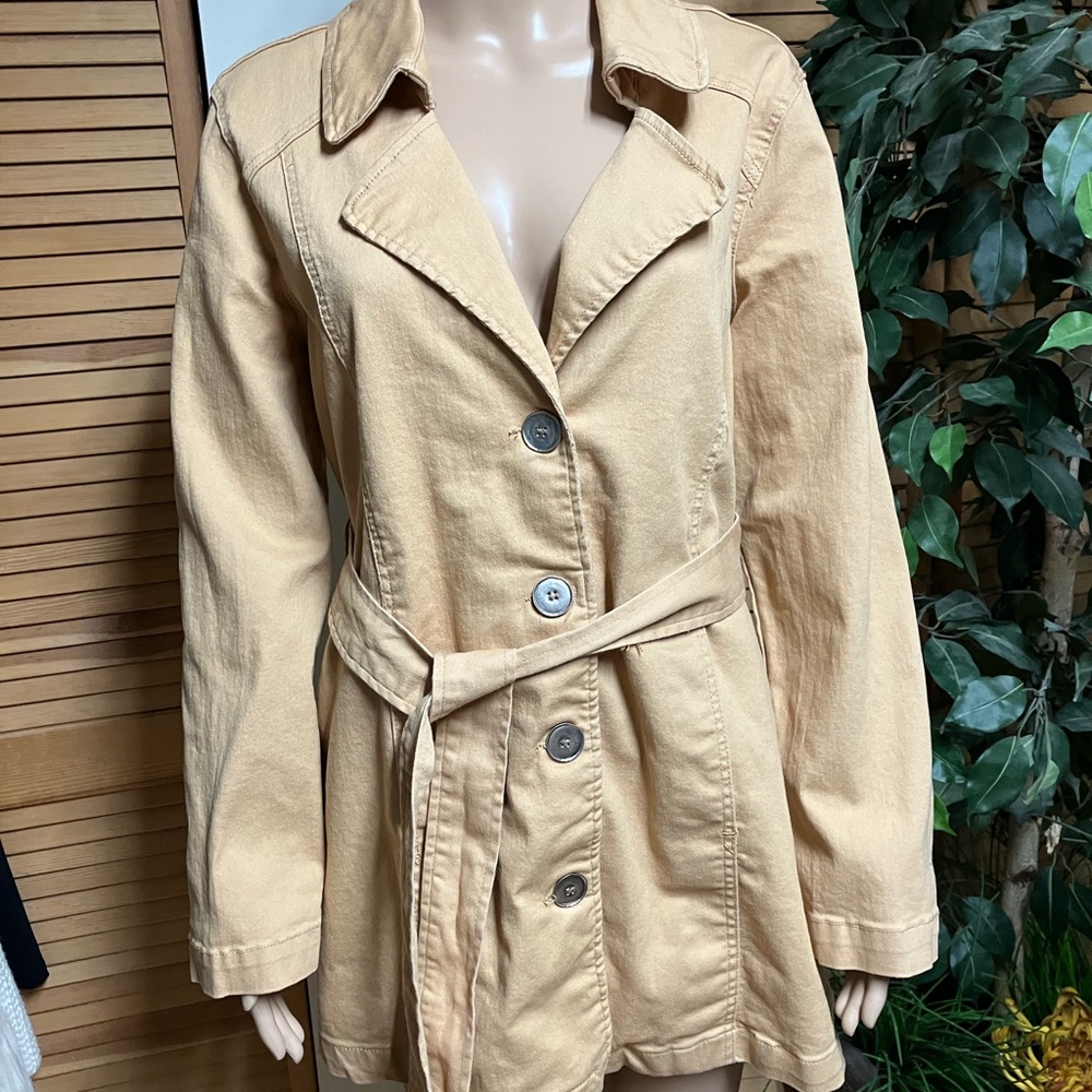 DG2 by Diane Gilman Women's Camel Trench Coat - Picture 2 of 9